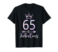 65 and Fabulous 65 Years Old Beautiful Women 65th Birthday T-Shirt