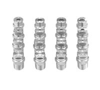 65 Degree 304 Stainless Steel high Pressure Spray Nozzle high Pressure Fan Nozzle for Water Broom and Bottom Cleaner No.04: 1/8 (1.3 mm Aperture) 5pcs