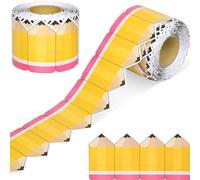 65 Ft Pencil Classroom Bulletin Board Borders Pencil Border Trim for Teacher School Classroom Chalkboard Decorations Back to School Decor