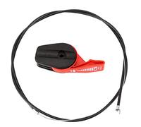 65 Inch Universal Lawn Mower Throttle Cable Switch Control Garden Machine Fitting Throttle Cable Lawn Mower Control Switch Lever Handle Kit for Electric Petrol Lawnmowers(Red)