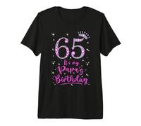 65 It's My Papa's Birthday Pink Crown 65 Years Old Premium T-Shirt