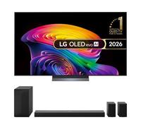65" Lg C6 OLED AI 4K HDR Smart TV 2026 (OLED65C64LA) & US70TR 5.1.1 Wireless Sound Bar with Dolby Atmos Bundle, Silver/Grey