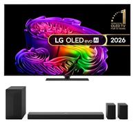 65" Lg G6 OLED AI 4K HDR Smart TV 2026 (Stand Version) - OLED65G66LS & US70TR 5.1.1 Wireless Sound Bar with Dolby Atmos Bundle, Silver/Grey
