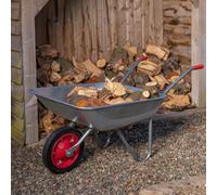 65 Litre 60kg Capacity Galvanised Samuel Alexander Metal Garden Wheelbarrow with Solid Puncture Proof Tyre | TJ Hughes