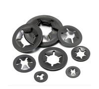 65 Manganese Steel Spring Circlip/Bearing Clamp Retaining Ring Plum Blossom Washer M2-M1265(100pcs M2x6)