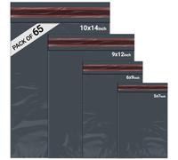 65 Mixed Parcel Bags Grey, Mailer Bags Tamper-Proof Strong Postal Packaging Bags for Shipping, Mailing & Delivery, 4 Sizes Small to Large Bags, 15 Each