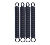 65 Mn Spring Steel Double-ring Tension Spring, 1.2 mm x 9 mm x 60 mm Closed Loop Black Spring, 5 Pcs