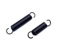 65 Mn Spring Steel Open Hook Spring, 0.9 mm x 9 mm x 280 mm Black Tension Spring, 2 Pcs(0.9 mm x 9 mm x 260 mm)
