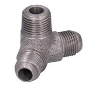 65° Oblique 3 - Way Malleable Cast Iron Pipe Fittings, Black Iron Pipe Fittings for DIY Industrial Decor, Pneumatic Connector with Deep Threads, 5 Pack for Pipe Furniture