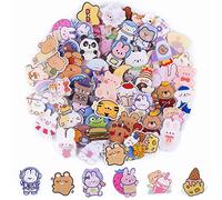 65 PCS Acrylic Cute Pins, Kalolary Cute Aesthetic Badges Pin Kawaii Backpack Pins Sheep Rabbit Dog Bear Girl Cartoon Brooch Pin for Backpacks Bags Jackets Hoodies Hats