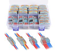 65 Pcs Compact Splicing Wire Connectors Assortment Pack Lever Connector Kit, Quick Wiring Connector for AWG 28-12