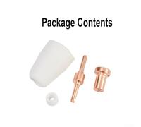 65 Pcs Plasma Cutter Electrode Tips Set for Torch, Includes Nozzles Electrodes Ceramic Guide Rings, Compatible with Mitech Chiry UNT Krypton for Berlan