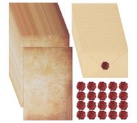 65 Pcs Vintage Letter Writing Set for Invitations,Thank You Love Letters