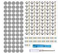 65 pieces roof liner repair rivets, universal car roof repair button, car roof inner buckle, car repair thumbtacks with pins, screwdriver, tape measure, car roof replacement rivets for vehicles