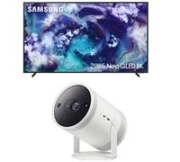 65" Samsung QN900F Neo QLED 8K Mini LED Vision AI Smart TV 2025 (QE65QN900F) & The Freestyle (2nd Gen) SP-LFF3CLAXXXU Smart Full HD TV Projector Bundle, Black