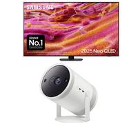 65" Samsung QN90F Neo QLED 4K Mini LED Vision AI Smart TV 2025 & The Freestyle Smart Full HD TV Projector Bundle, Black
