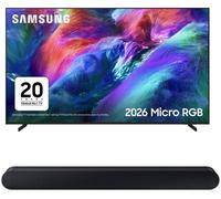 65" Samsung R85H Micro RGB 4K Smart AI TV 2026 & HW-S60D/XU 5.0 All-in-One Sound Bar Bundle, Black