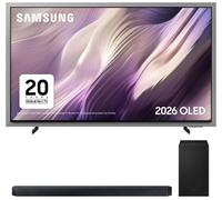 65" Samsung S99H OLED Glare Free & Art Mode 4K Vision AI Smart TV 2026 & HW-Q600H/XU 3.1.2 Wireless Sound Bar Bundle, Black