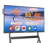 65" Smart Board, 4K UHD Touchscreen Whiteboard Display, All-in-One for Classroom Office Home Business w/Open App Ecosystem (Board & Wall Mount Only)