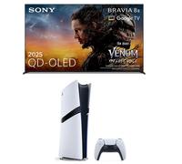 65" Sony BRAVIA 8 II QD-OLED 4K HDR Smart TV (K65XR8M25B) & PlayStation 5 Pro Bundle, Silver/Grey,Black