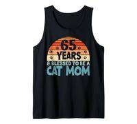 65 Years and Blessed To Be A Cat Mom! 65 Years Old Birthday Tank Top
