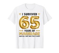 65 Years Marriage 65th Wedding Anniversary Funny Matching T-Shirt