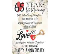 65 Years Of Marriage: Funny 65th couple wedding anniversary gift for both, her and him, lined Notebook, 100 pages, 6 in x 9 in (15.2 x 22.9 cm)