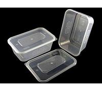 650 ml Microwave Plastic Containers + Lids x 25 by Satco