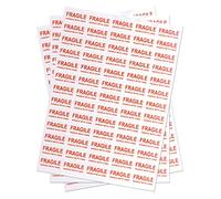 650 Pcs Labels Fragile Stickers Red Warning Label Fragile Handle with Care Quick Easy Peel 40mm by 20mm for Shipping and Packing