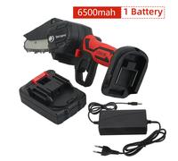 (6500mah One Battery) 550W 4 inch Electric Chain Saw Woodworking Wood Cutter W/ 1pc/2pcs Battery