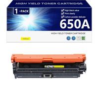 650A Compatible Replacement Toner Cartridge CE270A CE271A CE272A CE273A for HP CP5520n CP5520dn CP5520xh CP5525n CP5525dn CP5525x Printer, High Yield 15000 Pages, Easy to Install,Yellow-1 pack