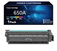 650A Compatible Toner Cartridge 650A CE270A CE271A CE272A CE273A Replacement for HP Color Laserjet CP5520n CP5520dn CP5520xh CP5525n CP5525dn CP5525xh Printer,Cyan-1 Pack