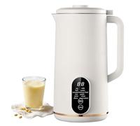 650ML Automatic Soy Milk Maker with 12-Hour Timer & Keep Warm, Self-Cleaning, 500W Multifunctional Plant Based Milk Maker for Almonds, Oats, Soybeans, Fruits White white