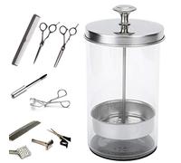 650ml Glass Soaking Jar, Barber Maintenance Cleaning Jar, Container for Salon, Barber Shop, Barber Jar for Nail Tools and Barber Supplies