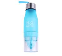 650ml-H2O Water Bottle Portable Health Juice Lemon Fruit Infuser Squeezer Cup - Create Your Own Naturally Flavored Fruit Infused Water, Iced Tea, Juice, Lemonade & Sparkling Beverages (Blue)