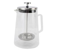 650ML High Borosilicate Glass French Press Coffee Maker with Ladder Handle for Home Studio, Stainless Steel French Press Brewer for Coffee Brewing