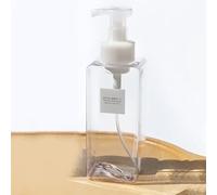 650ml Pump Liquid Soap Dispenser for Bathroom and Kitchen, Reusable Foam Bottle for Shower and Shampoo, Transparent, White, Brown or Dark Green(Transparent)