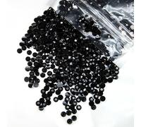 650pcs 6mm Black Resin Rhinestones for Bedazzling Crafting Flatback Pure Black Jelly Stones Gems No-Hotfix Diamonds Charms Supplies for Nails Makeup Beauty Tumblers Bottles DIY Crafts Decor Shoes