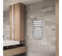(650x400mm) NRG Flat Panel Heated Towel Rail Bathroom Rad Radiator Chrome