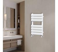 (650x400mm) NRG Flat Panel Heated Towel Rail Bathroom Rad Radiator White
