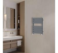 (650x500mm) NRG Flat Panel Heated Towel Rail Bathroom Rad Radiator Anthracite