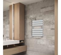 (650x500mm) NRG Flat Panel Heated Towel Rail Bathroom Rad Radiator Chrome