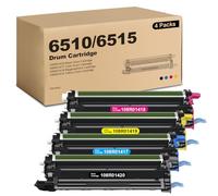 6510 6515 Drum Cartridge Replacement for 108R01420 108R01419 108R01417 108R01418 Compatible for Xerox Phaser 6510DN 6510DNI 6510DNM 6510N WorkCentre 6515DN 6515DNI 6515DNM 6515N Printer (4 Pack)