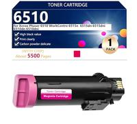 6510 Compatible Replacement Toner Cartridge for Xerox Phaser 6510 WorkCentre 6515n 6515dn 6515dni 6510dn 6510dni Printer, High Yield 5500 Pages, Easy to Install,Magenta-1 pack