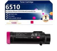 6510 Toner Cartridge Extra High Yield Compatible for Xerox Phaser 6510 WorkCentre6515n Printers, Clear and Sharp,Magenta-1 pack