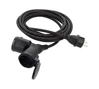 65434 Extension cable 3G1.5mm² 5m rubber black No. of sockets: 2 GOOBAY