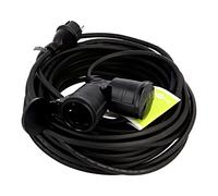 65436 Extension cable 3G1.5mm² 25m rubber black No. of sockets: 2 GOOBAY