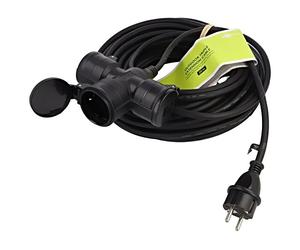 65439 extension cable 3G 1.5mm² 25m rubber black number of sockets: 3 GOOBAY