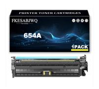 654A Toner Cartridge for HP M651xh M651n M651dn Printer | Compatible CF330A CF331A CF332A CF333A Toner Cartridges,Yellow-1 Pack