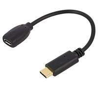 65578 cable USB 2.0 USB B micro female, USB C male 0.15m black DELOCK